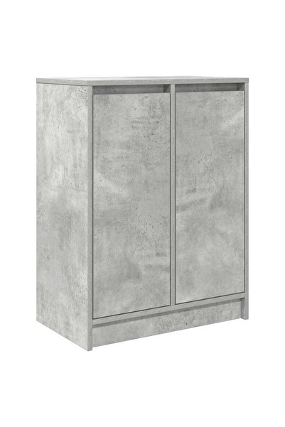 vidaxl Bufetă Gri Beton 57x34x76 cm Lemn prelucrat