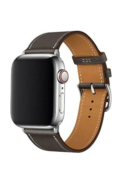 Devia Κομψό Λουράκι από Συνθετικό Δέρμα Καφέ (Apple Watch 38/40/41/42mm)