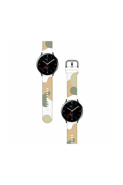 Hurtel Moro Λουράκι Σιλικόνης Μαύρο Καμουφλάζ (6) (Galaxy Watch 42mm)