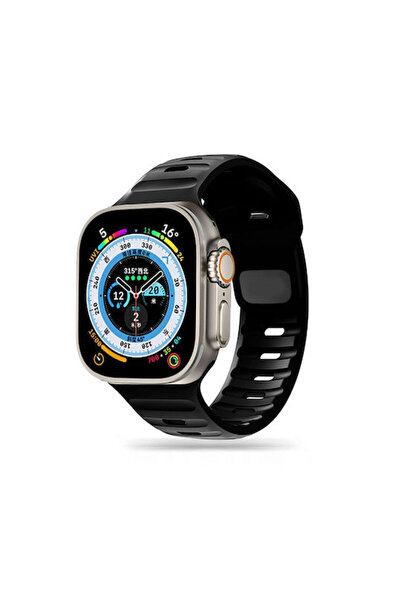 Tech-Protect Iconband Λουράκι Line Σιλικόνης Μαύρο (4/5/6/7/8/9/SE 38/40/41mm)