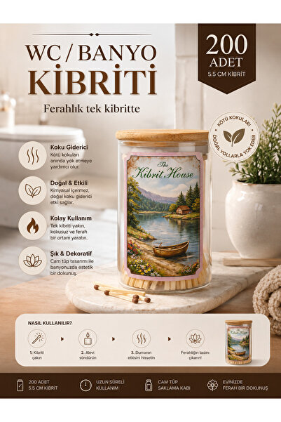 House Wc & Banyo Koku Giderici Doğal Kibrit - The Kibrit (200 Adet)