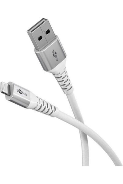 goobay Braided USB-C to Lightning Cable 60W White 0.5m (74510)