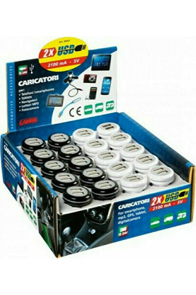 Lampa Φορτιστής αυτοκινήτου 2.1A με θύρες: 2xUSB Κωδικός: L3895.2