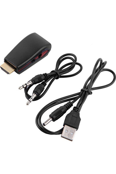 POWERTECH Μετατροπέας HDMI αρσενικό σε 3.5mm / VGA θηλυκό 1 τεμάχιο CAB-H076