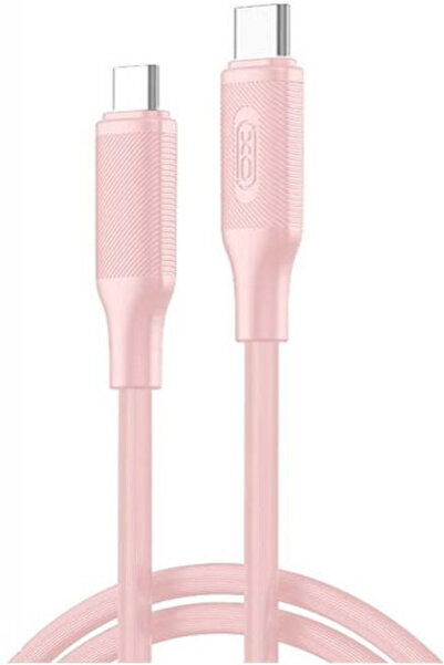 Xo Nb-q265b Καλώδιο USB 2.0 USB-C Αρσενικό σε USB-C 60W PD Ροζ 1μ 16.005.0309