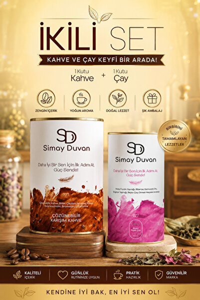 SİMAYDUVAN Simay Duvan İkili Özel Set Çözünebilir Aromalı Karışım Kahve ve Bi...