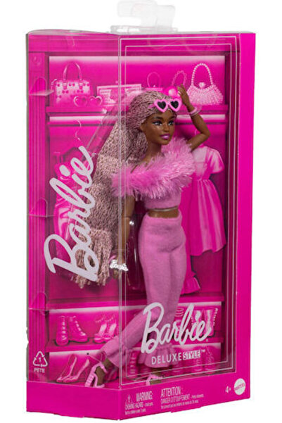Barbie Πολυτελούς Στυλ Ροζ Πλεξούδες και Κούκλα με Σκούρο Δέρμα για Φανταχτερ...