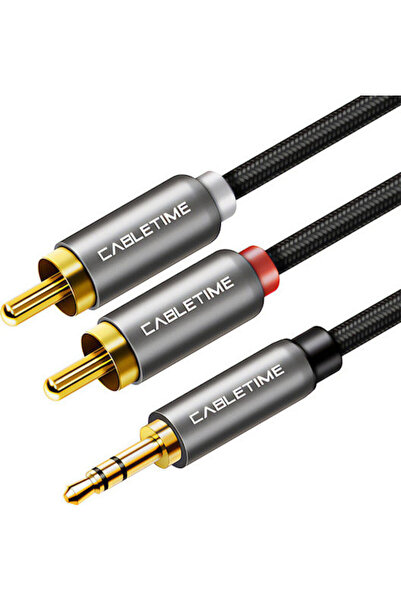 Cabletime Καλώδιο Ήχου 3.5mm Αρσενικό σε RCA Αρσενικό, Μαύρο, 3μ, CT-AV314-P1...