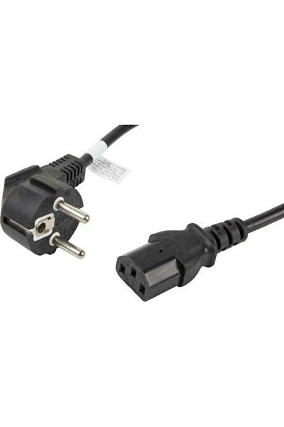 Lanberg Καλώδιο IEC C13 - Schuko 1.8μ Μαύρο (CA-C13C-11CC-0018-BK)