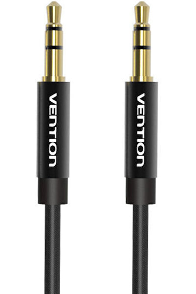 Vention Καλώδιο Jack 3.5mm, αρσενικό σε αρσενικό, μαύρο, 1.5μ