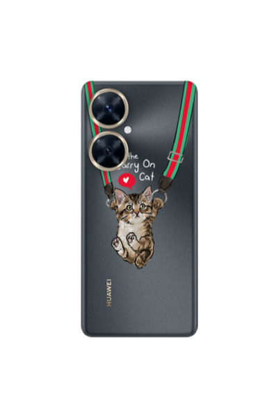Other Huawei Nova 11i Swinging cat Transparent Silicone TPU Θήκη