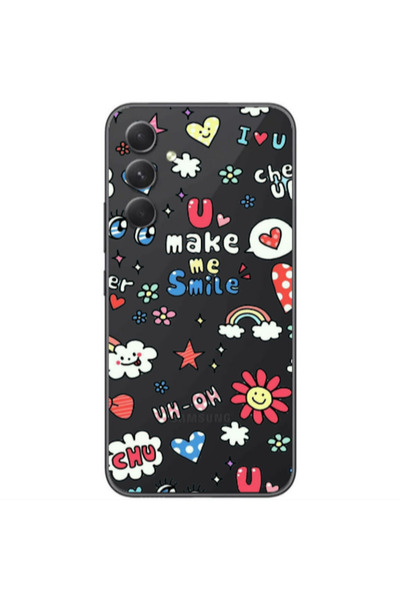 Other Samsung Galaxy A05s Rainbow flowers Transparent Silicone TPU Θήκη