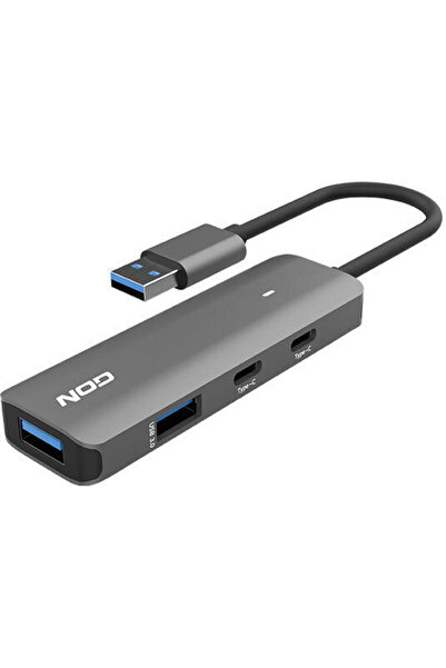Nod Fusion Metal Hub 2.2 USB Hub 4 Θύρες USB 3.2 με σύνδεση USB-A Γκρι Κωδικό...