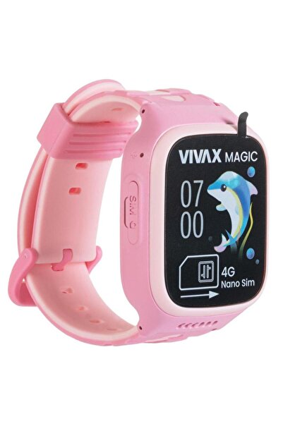 VIVAX Ceas inteligent 4G MAGIC pentru copii, Bluetooth 5.1, IPX7, GPS, SOS, A...