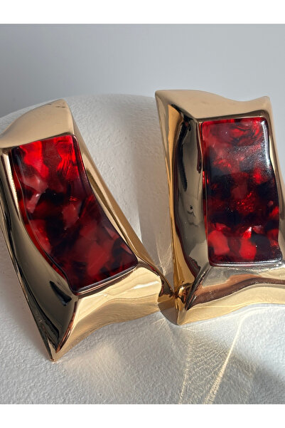 BHR AKSESUAR Gold Color Big Kay Kay Earrings (6.3 cm)