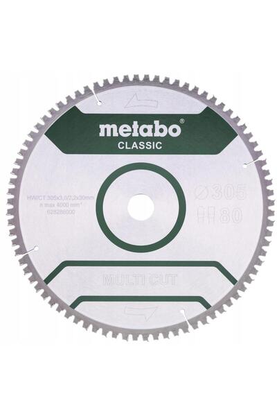 Metabo Multi Cut Saw Blade 305x30mm 80T for Aluminum MDF Wood 628286000