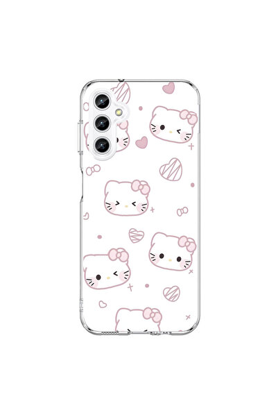 PPKin Samsung Galaxy A25 Uyumlu Hello Kitty Tasarımlı Şeffaf Kılıf