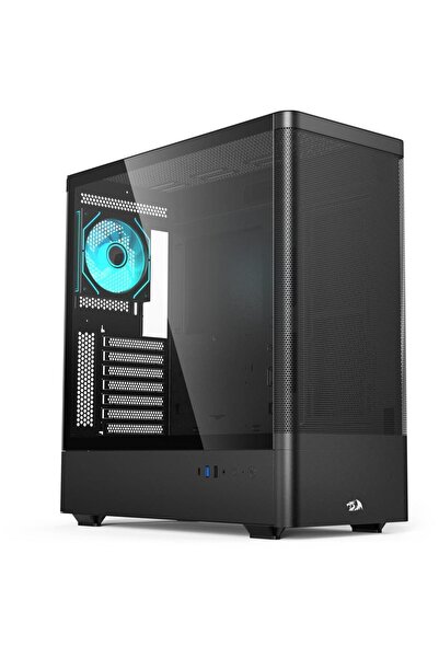 REDRAGON Carcasa PC Ventra GC-627, Midi Tower, ATX, 7 sloturi expansiune (Negru)