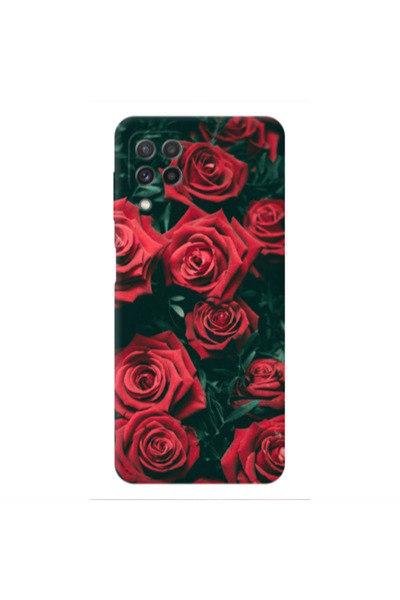 Other Samsung A22 4G Red Roses Transparent Silicone TPU Θήκη