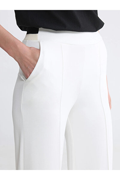 LC Waikiki Ecru Elastic Waist Soft Touch Women's Sweatpants