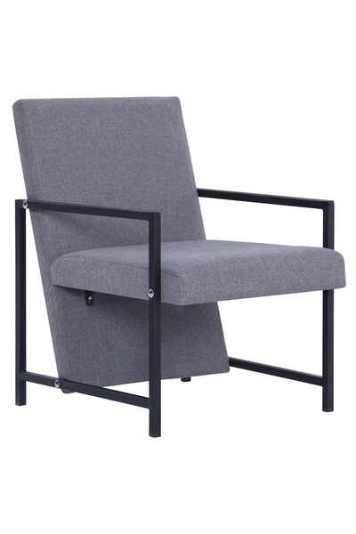 vidaxl Fotoliu, gri deschis, material textil