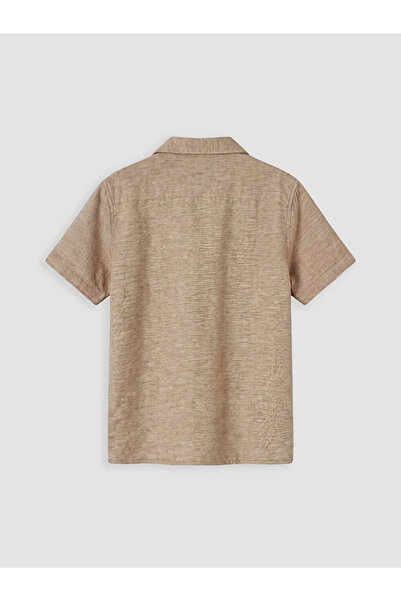 LC Waikiki Brown Resort Collar Boy's Shirt