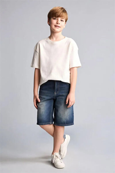 DeFacto 100% Cotton Carpenter Fit Jean Shorts for Boys H7212A826Hs