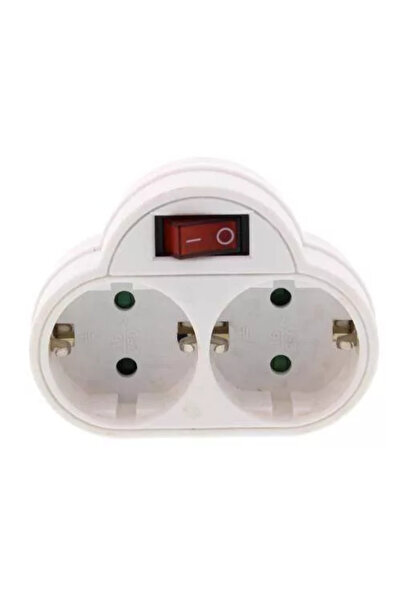 Well Fisa dubla cu contact protectie si intrerupator 2x SCHUKO