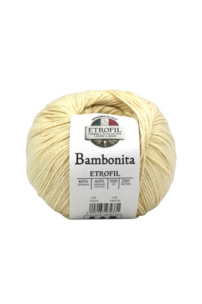 Etrofil Fir de tricotat Bambonita Verde Lămâie 60% Bambus 40% Bumbac Organic ...