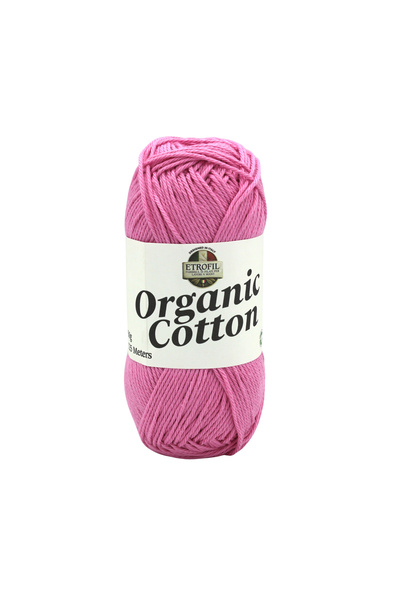Etrofil Organic Cotton Örgü İpi Şeker Pembesi %100 Organik Pamuk 50g 125m (73...