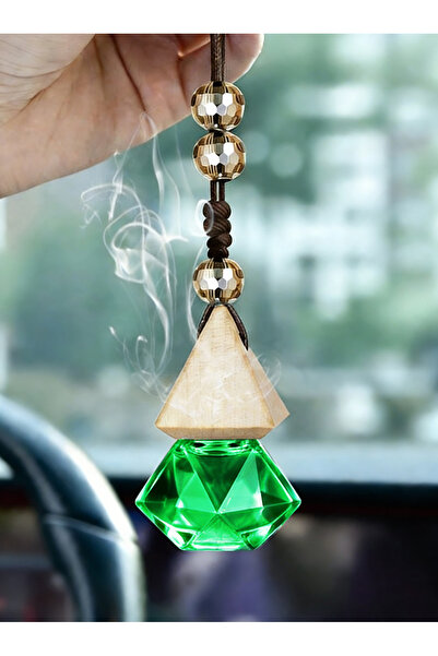 Bayt Aura معطر هواء معلق للسيارة، زجاجة عطر خشبية طبيعية للتعليق على مرآة الس...