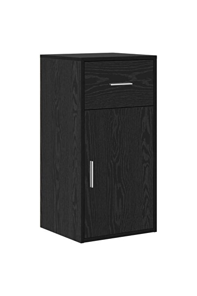 vidaxl Bufet cu sertar Stejar Negru 38 x 34 x 75 cm
