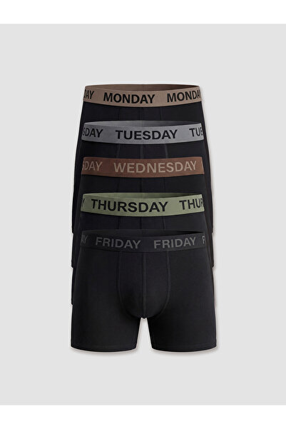 LC Waikiki Nevavm Standard Fit Cotton Flexible Men's Boxer 5-Pack
