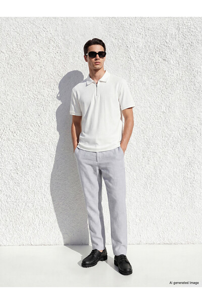 LC Waikiki Nevavm Regular Fit Linen Blend Men's Chino Pants with a Difference