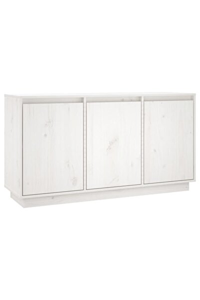 vidaxl Servantă, alb, 111x34x60 cm, lemn masiv de pin