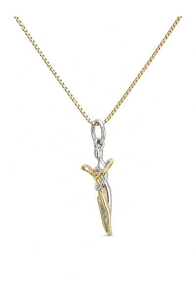 Sade Accessory Birbirine Sarılan Çift Kolye