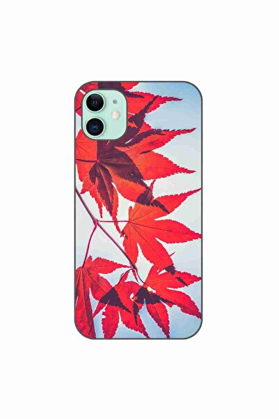OEM Husa compatibila cu Apple iPhone 11 Silicon Gel Tpu Model Frunze de toamna