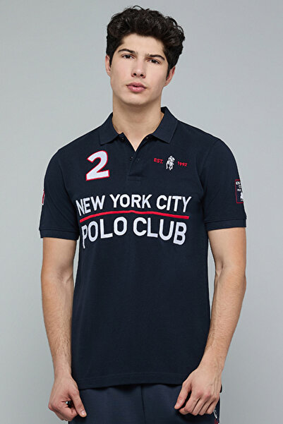 R&B Embroidered Polo T-Shirt with Short Sleeves