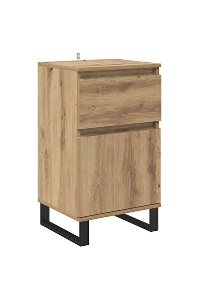 vidaxl Bufet cu sertar stejar artizanal 35 x 40 x 70 cm Lemn compozit