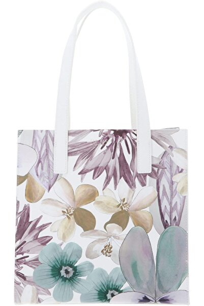 Ted Baker Halina Petal Print Bag for Women, Large Size, White Color