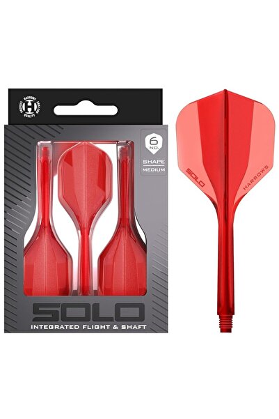 Harrows Solo Integrated Flight & Shaft Medium Kırmızı