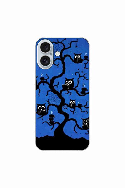 OEM Калъф, съвместим с Apple iPhone 16, силиконов гел TPU, с шарка Хелоуин дъ...