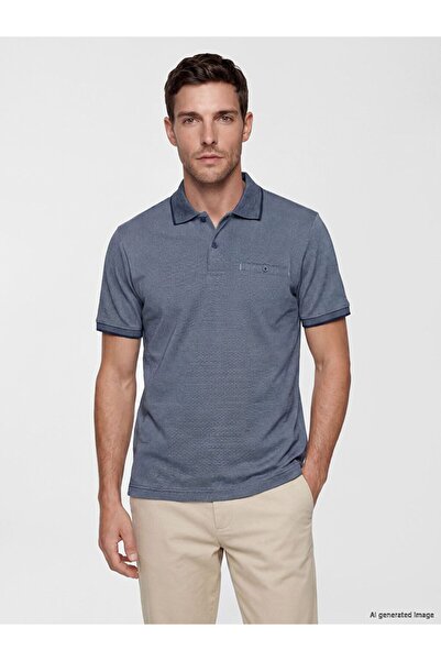 LC Waikiki Polo Neck Men's Textured T-Shirt