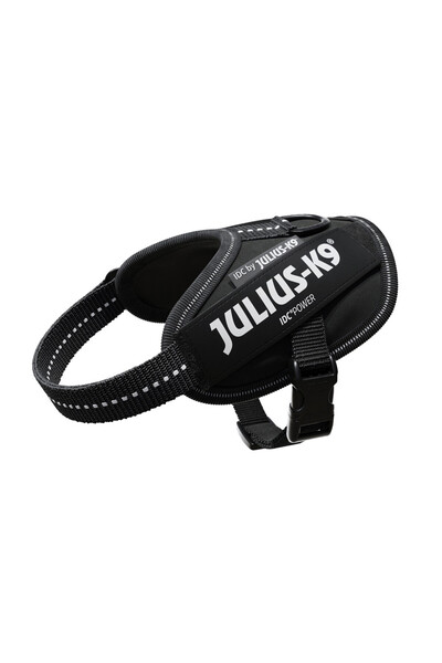 Julius K9 JK9 IDC Power harness, black, Breathable, reflective elements, ches...