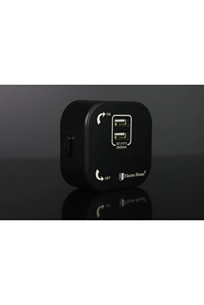 NewEra SmartHouse Modul negru dual USB 2.4A pentru sistem de priză încastrată...