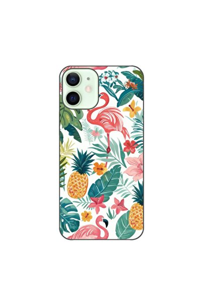 OEM Husa compatibila cu Apple iPhone 12 Mini Silicon Gel Tpu Model Tropical P...