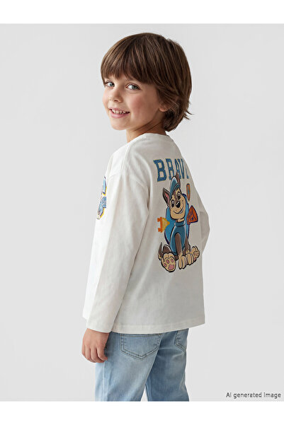 LC Waikiki New season ecru crew neck paw patrol printed boys' t-shirt from gü...