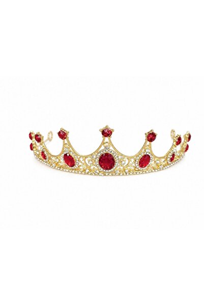 OEM Low gold tiara with Stone-Embellished