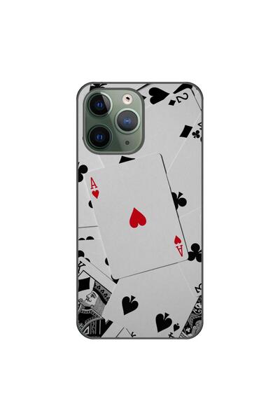 OEM Husa compatibila cu Apple iPhone 11 Pro Silicon Gel Tpu Model Carti Poker