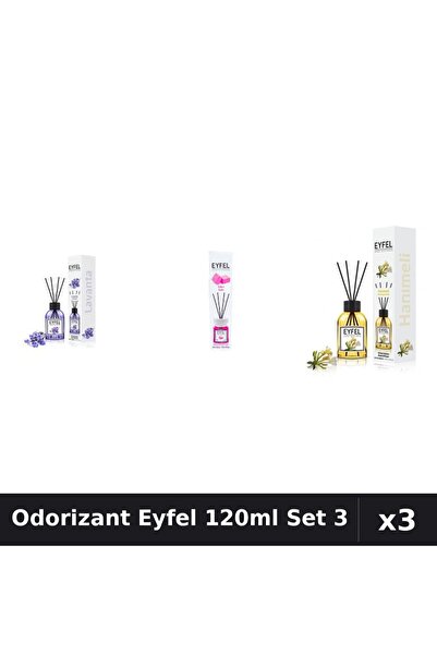 Eyfel Set 3 Odorizant Camera Betisoare 120ml - Lavanda, Bubble Gum, Mana Maicii